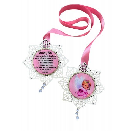 Esc. com Stras -  Anjinho Rosa