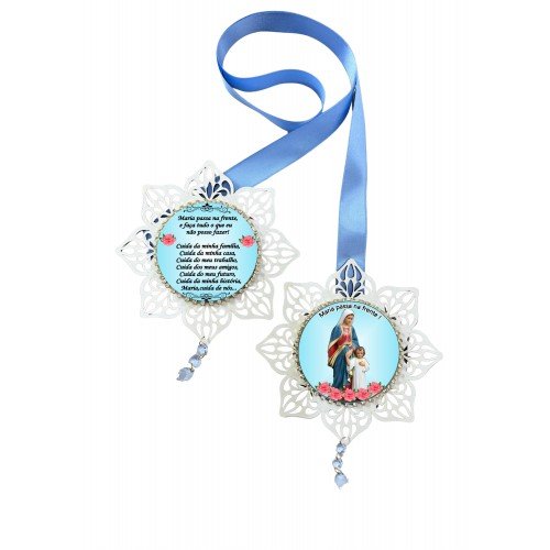 Esc. com Stras - Maria Passa na Frente (Fundo Azul)