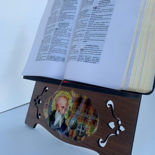Porta Bíblia Castanho Resinado P - São Bento