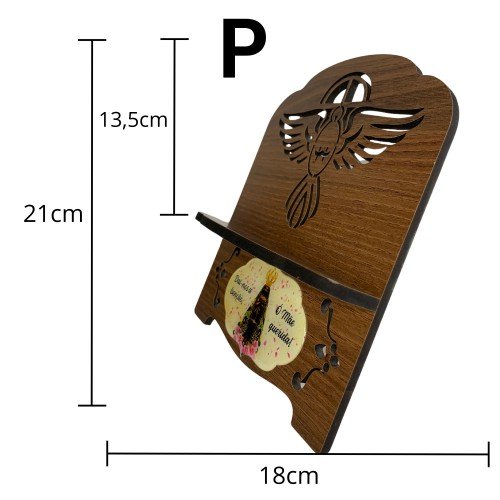 Porta Bíblia Castanho Resinado P - Nossa Senhora Aparecida