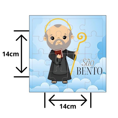Kit 5 Quebra Cabeças + Caixinha em MDF - Religioso 1